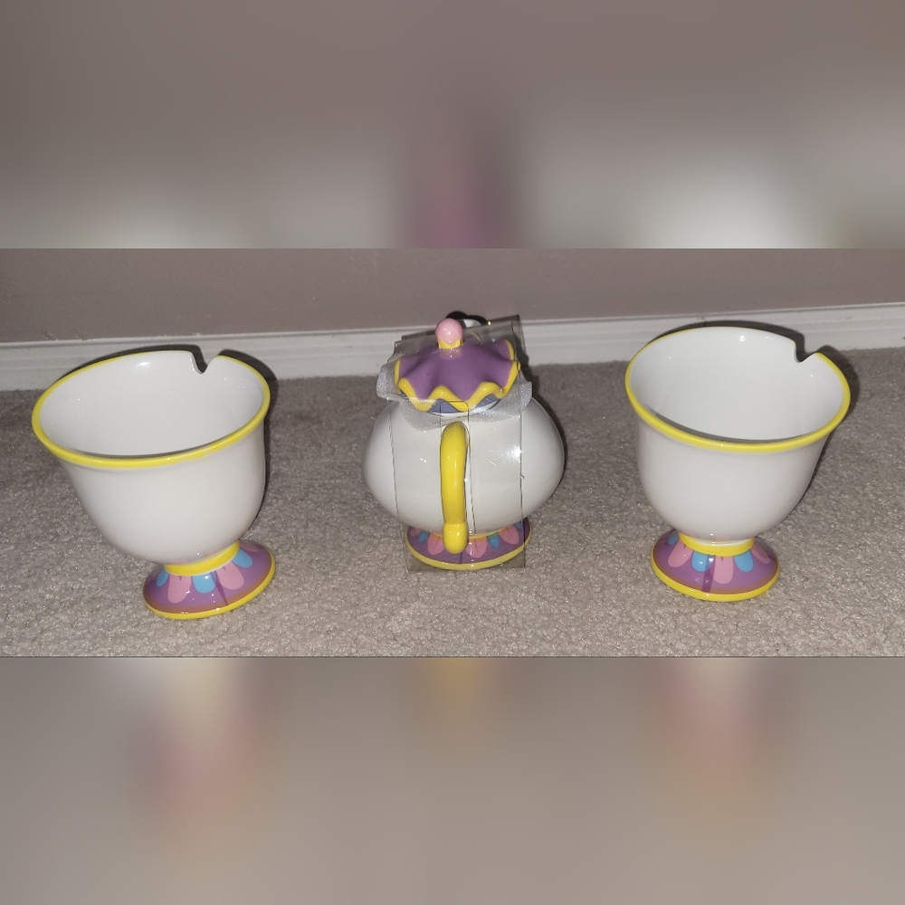 Bundle Disney Mrs. Potts teapot and Chip cups from Beauty and the Beast - Picture 3 of 3